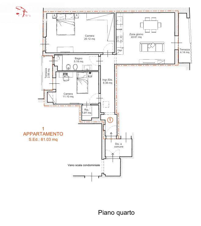 Immagine 5 di Appartamento in vendita  in via Francesco Datini 39 a Firenze