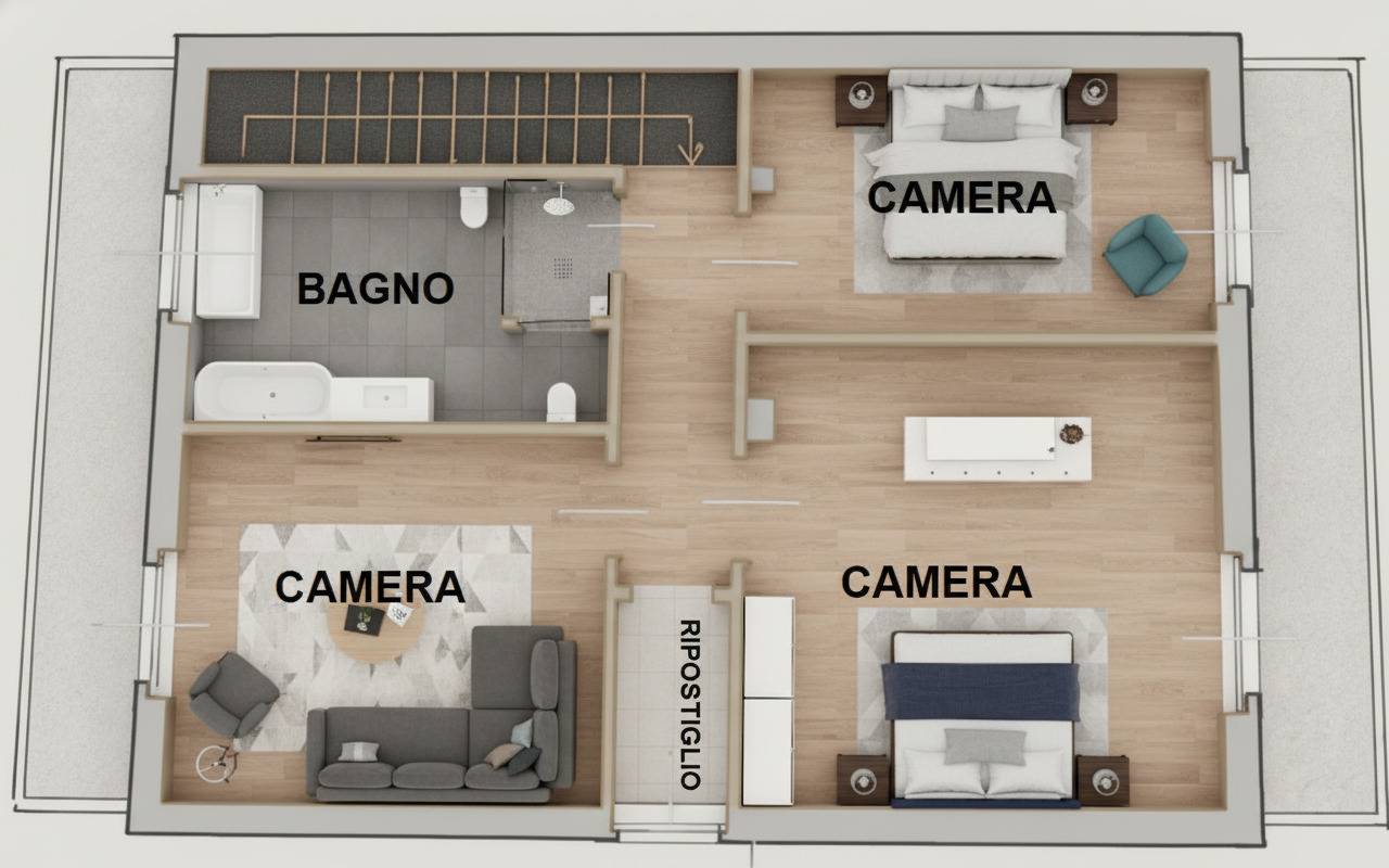 Immagine 35 di Villa in vendita  in Via circonvallazione a Fontanella