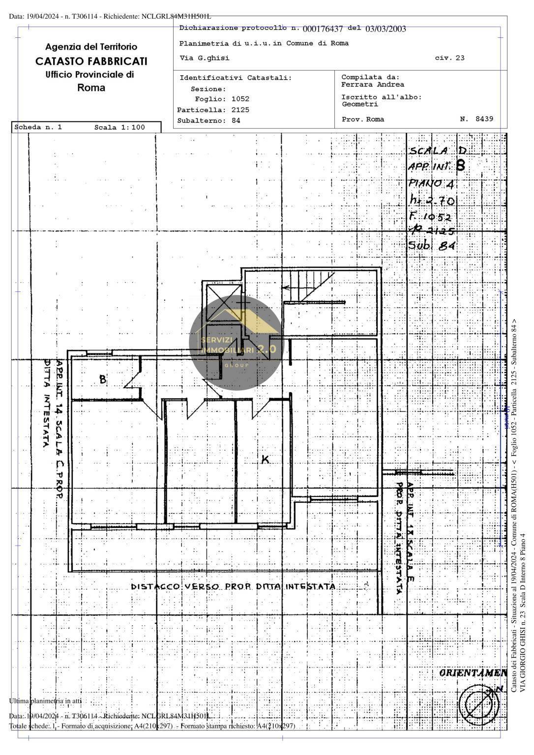 Immagine 25 di Appartamento in vendita  in Via Giorgio Ghisi 23 a Roma