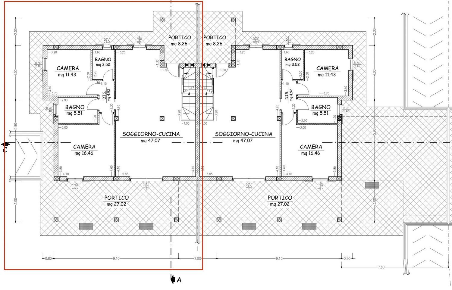 Immagine 16 di Casa semindipendente in vendita  in Pompeiana a Fermo