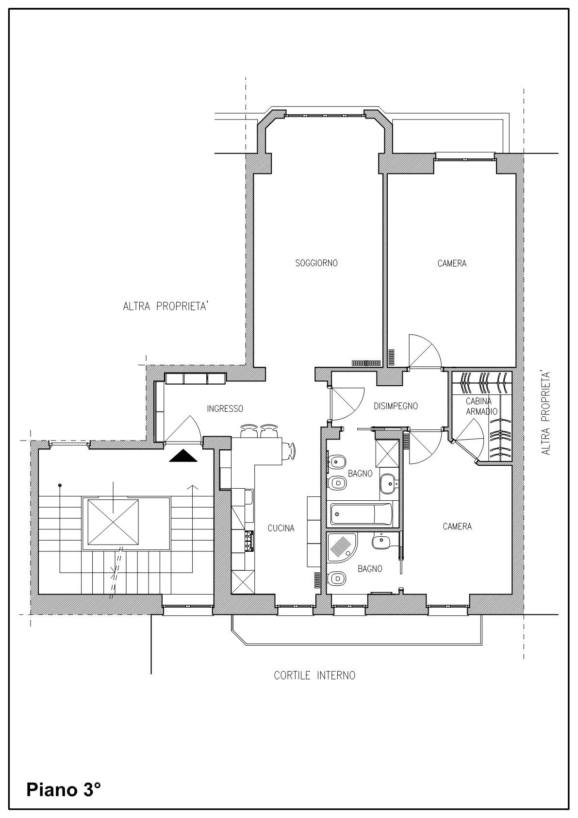 Immagine 10 di Appartamento in affitto  in Via Degli Scipioni a Milano