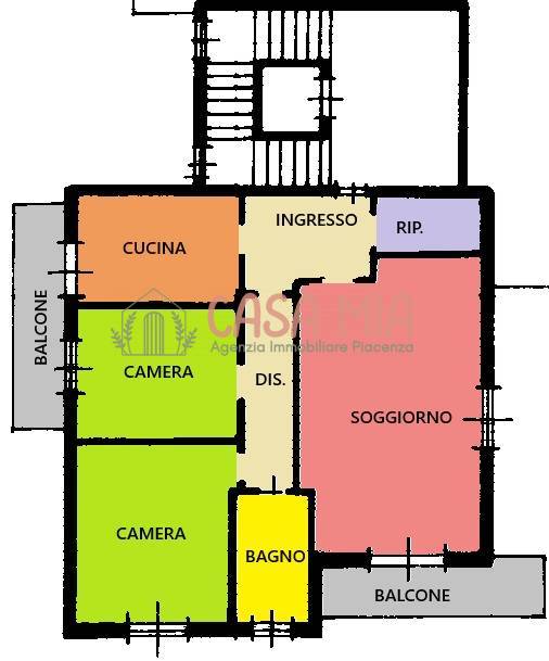 Immagine 3 di Appartamento in vendita  in VIA FULGONIO a Piacenza
