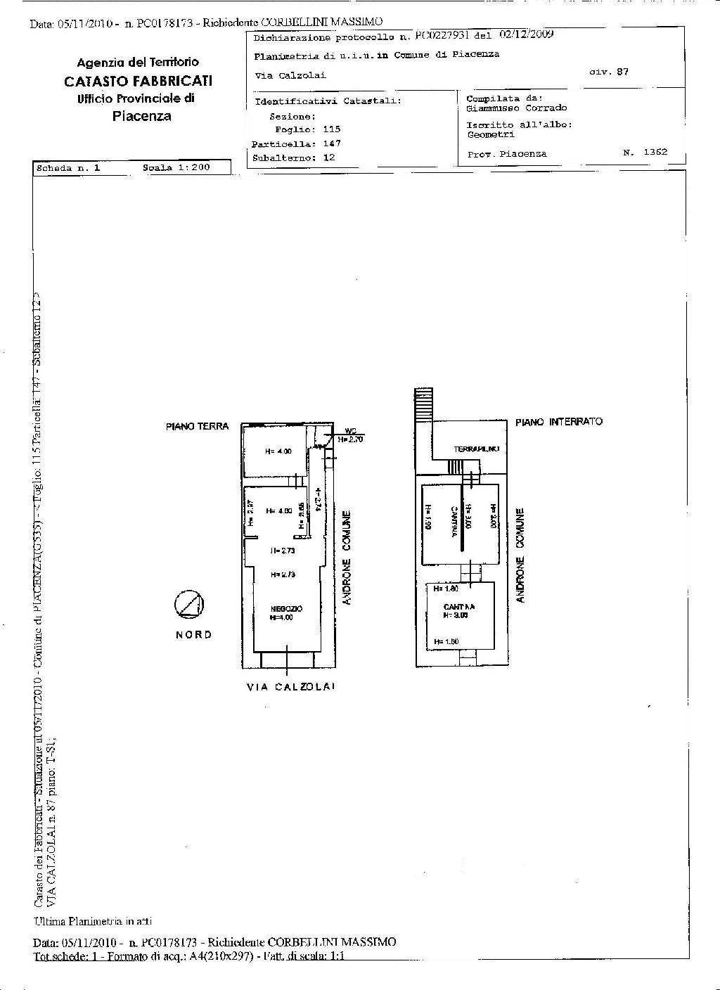 Immagine 11 di Negozio in affitto  in Via Calzolai 85 a Piacenza