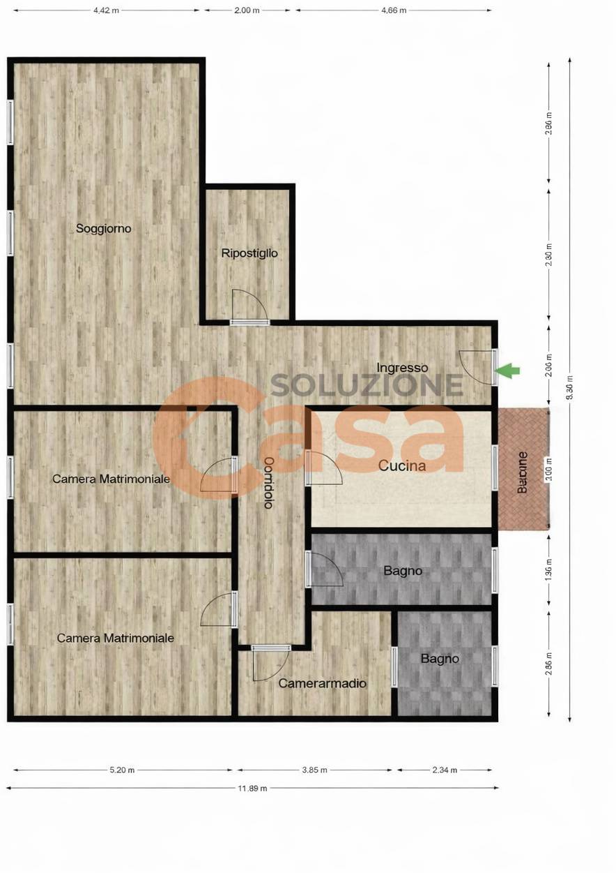 Immagine 20 di Appartamento in vendita  in Via Venturini a Piacenza