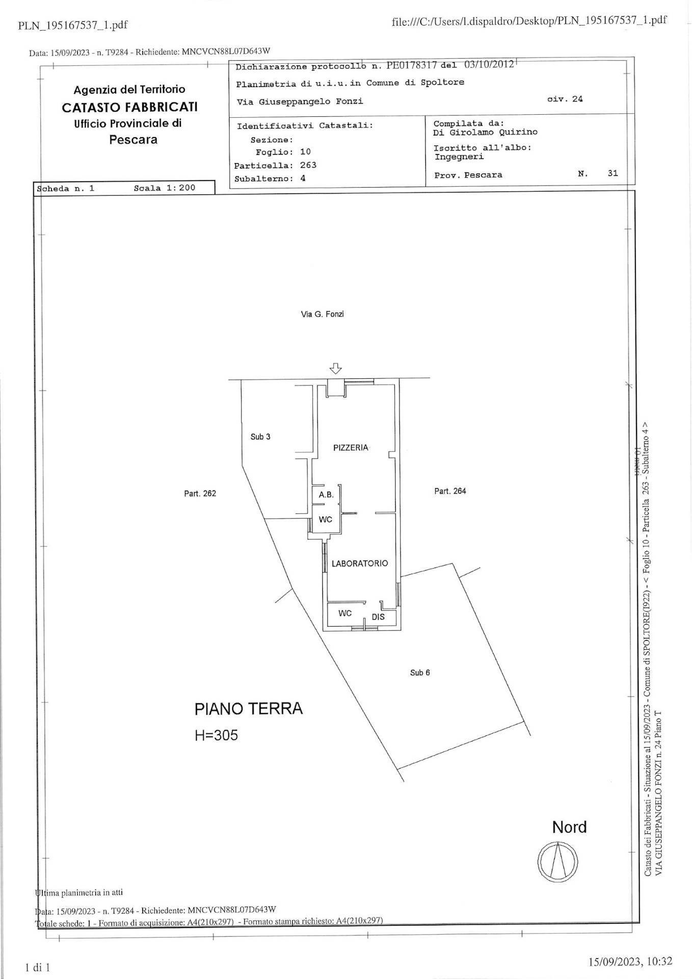 Immagine 9 di Locale commerciale in vendita  in Via G. Fonzi 24 a Brittoli