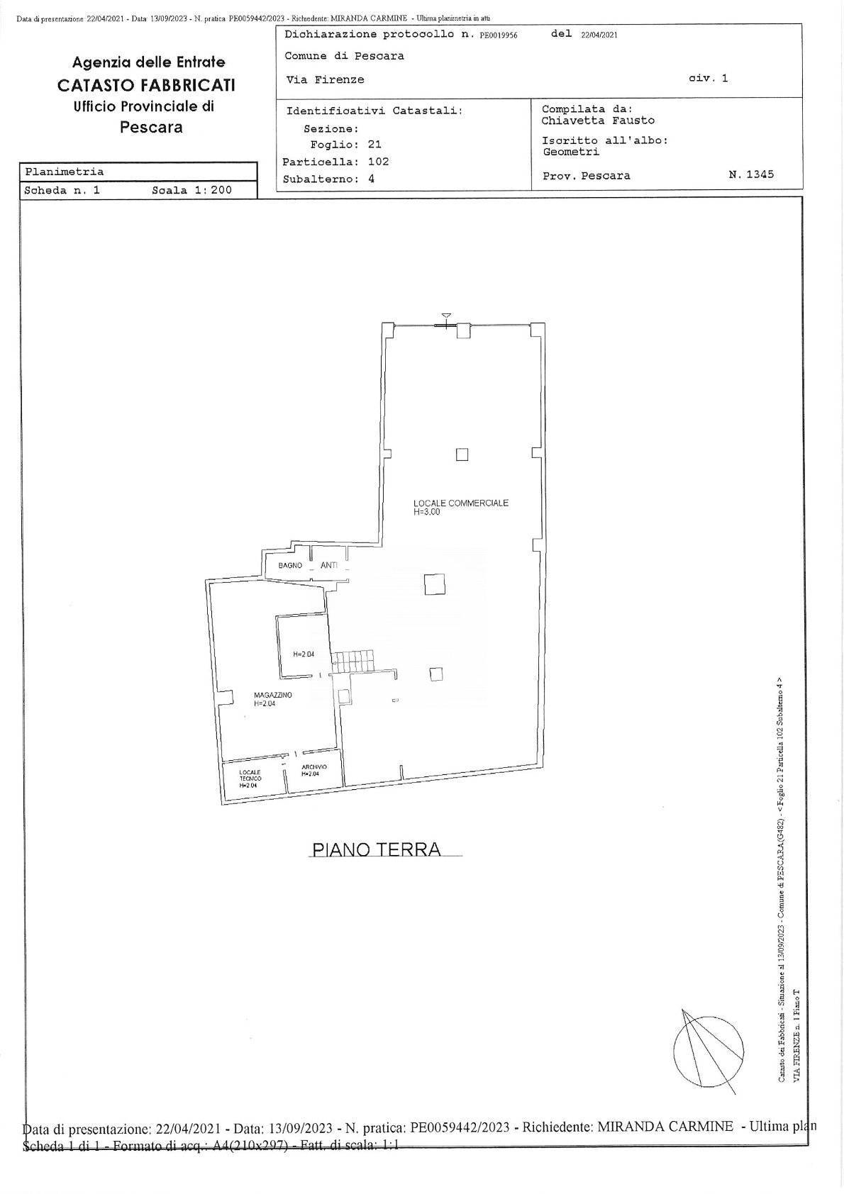 Immagine 17 di Locale commerciale in vendita  in Via Firenze a Pescara