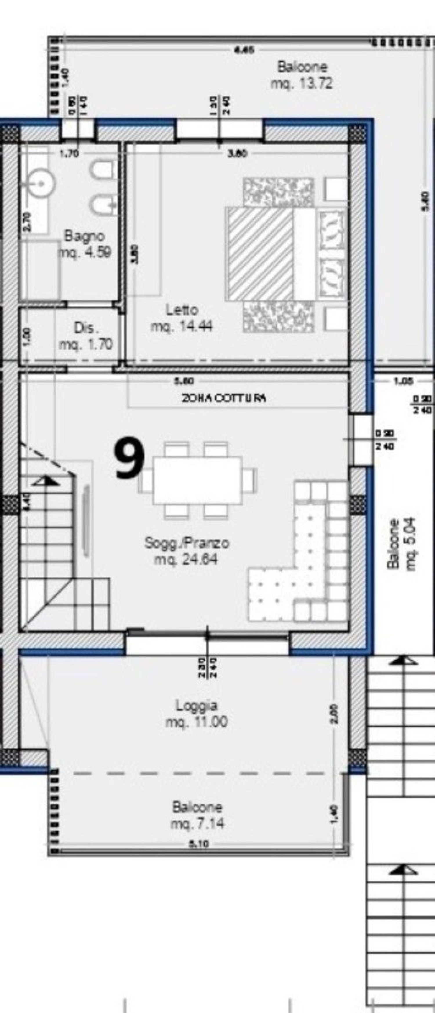 Immagine 11 di Appartamento in vendita  in del Trullo a Cervia