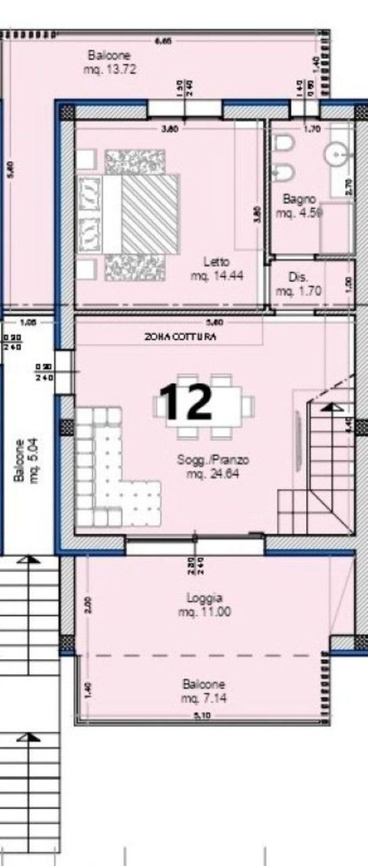 Immagine 13 di Appartamento in vendita  in del Trullo a Cervia