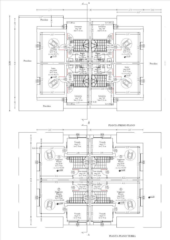 Immagine 8 di Villetta a schiera in vendita  in via Galeata 1 a Ravenna