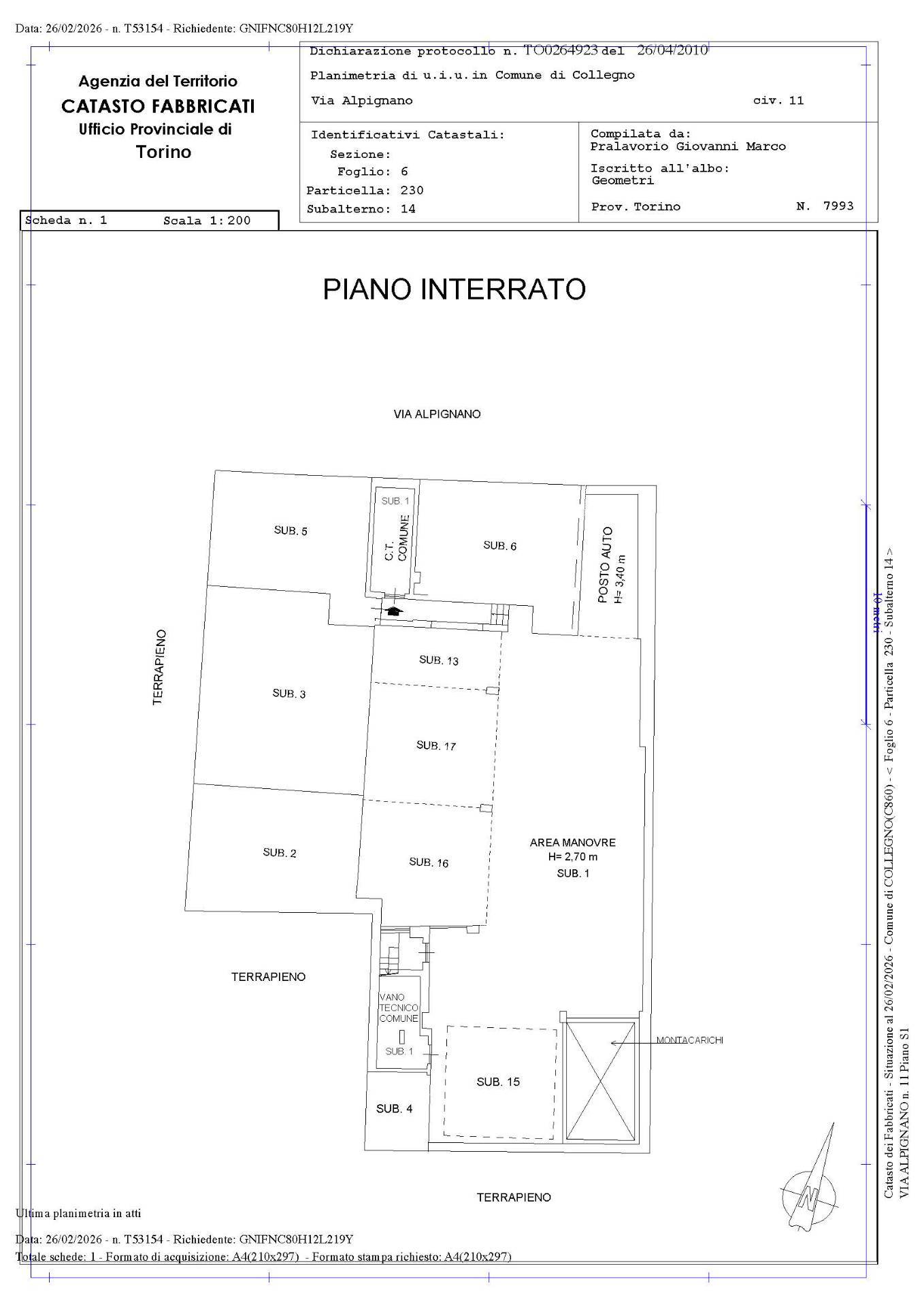 Immagine 32 di Appartamento in vendita  in Via Alpignano 11 a Collegno