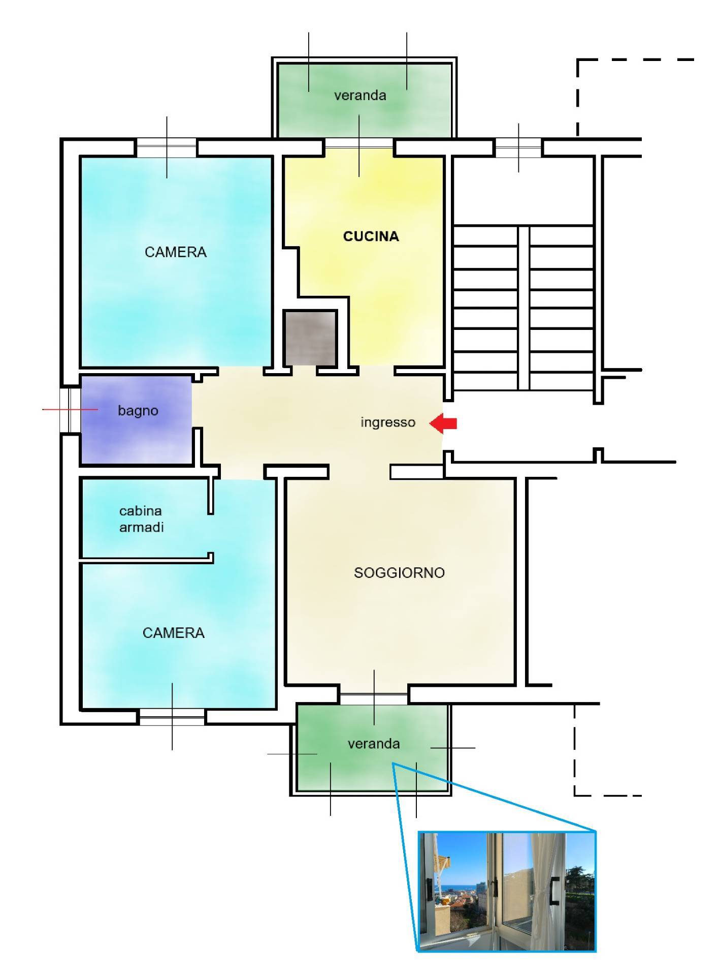 Immagine 34 di Appartamento in affitto  in Via Bonifacio del Vasto 15 a Savona