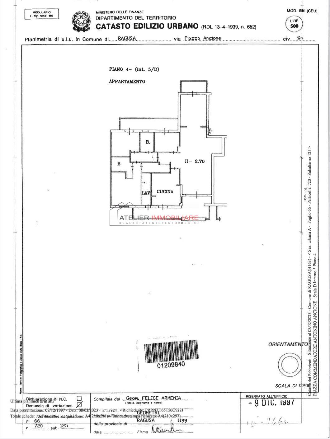 Immagine 24 di Appartamento in vendita  in via ercolano 52 a Ragusa