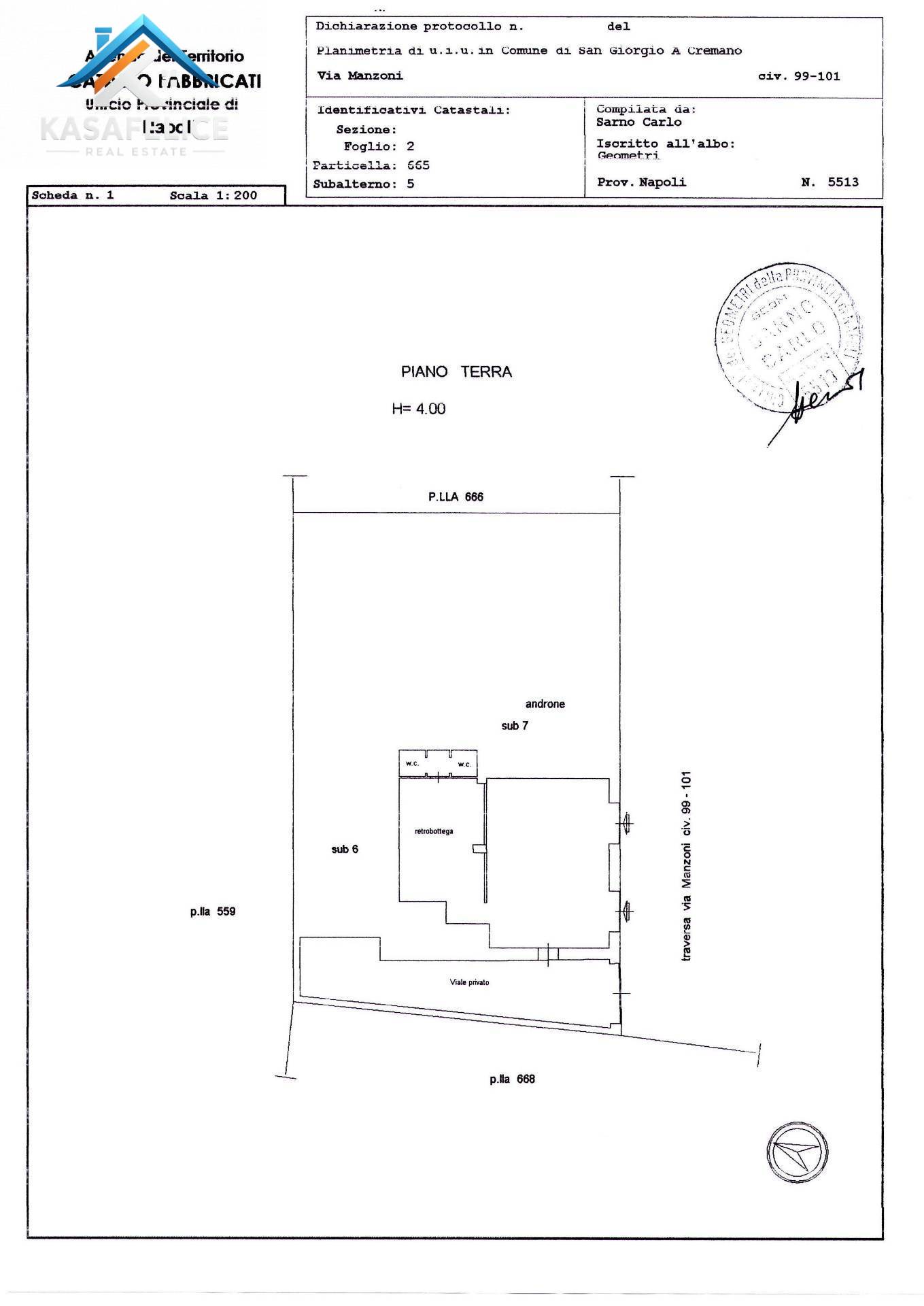 Immagine 31 di Locale commerciale in vendita  in via Manzoni 97/99 a San Giorgio A Cremano