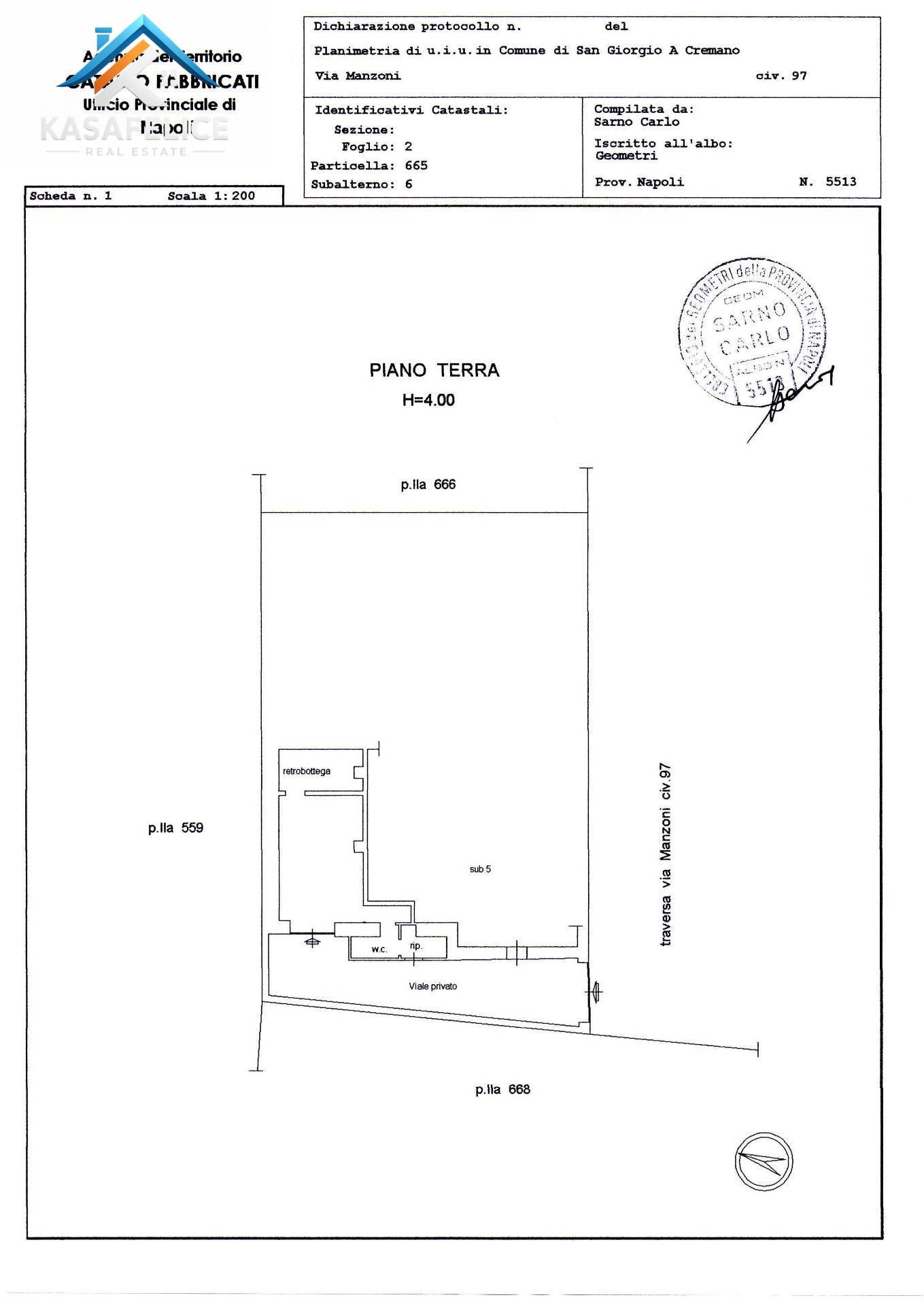 Immagine 32 di Locale commerciale in vendita  in via Manzoni 97/99 a San Giorgio A Cremano
