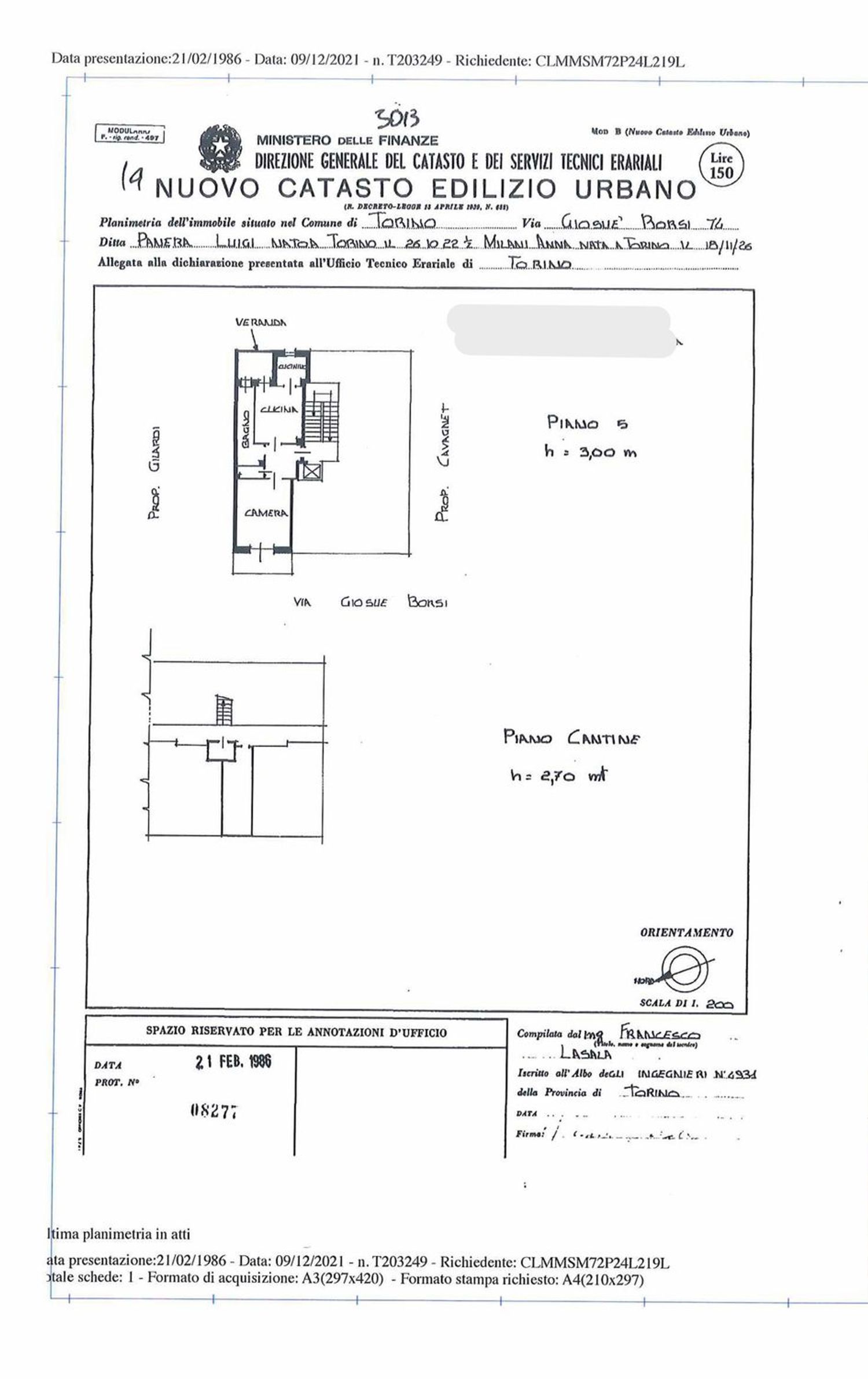 Immagine 22 di Appartamento in vendita  in Giosuè Borsi 74 a Torino