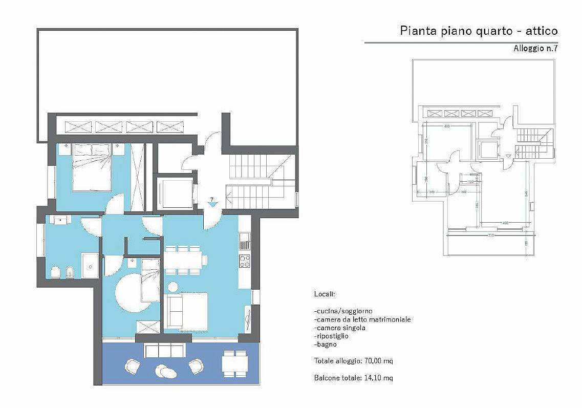 Immagine 13 di Appartamento in vendita  in Via Sicilia a San Bartolomeo Al Mare