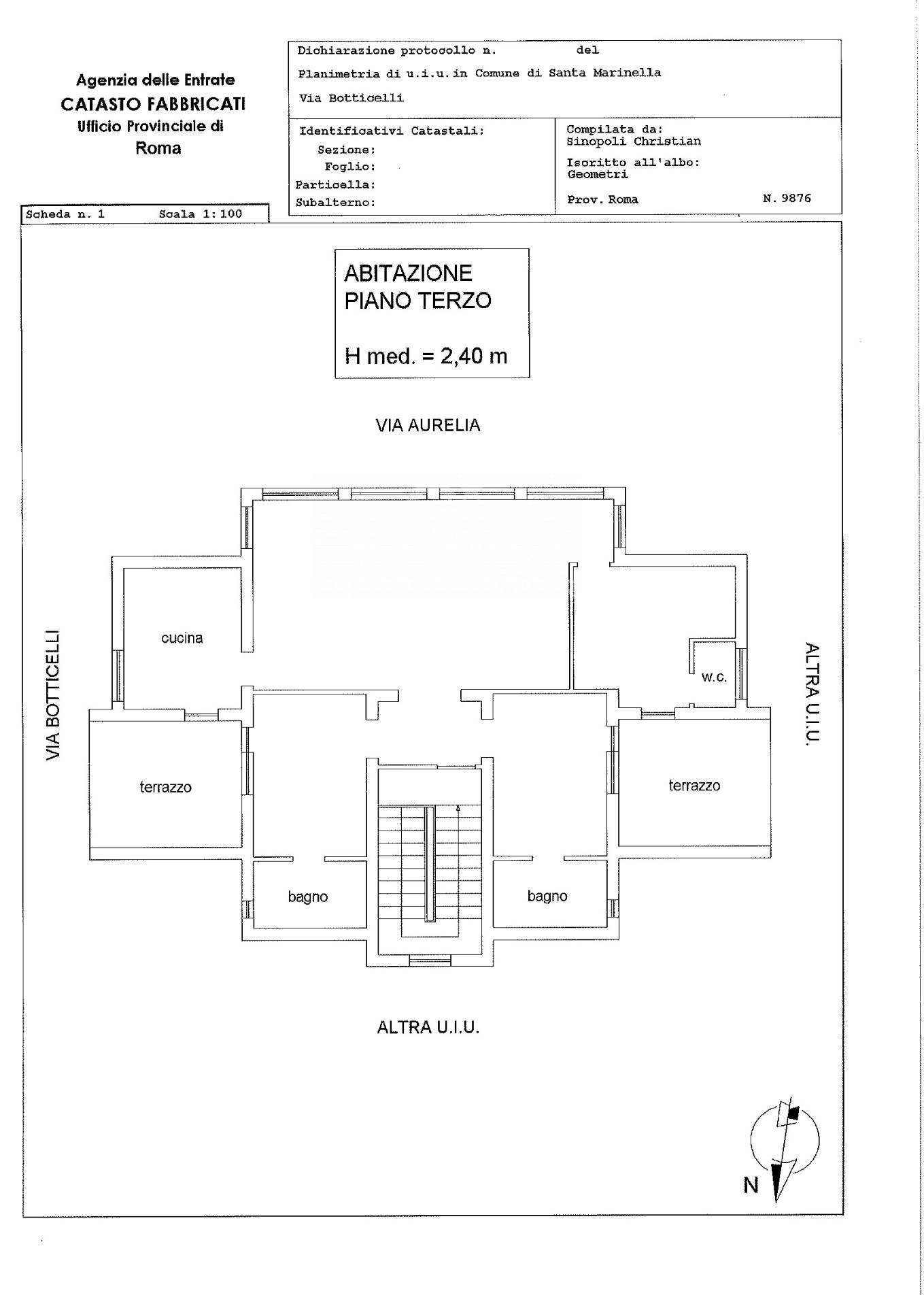 Immagine 28 di Attico in vendita  in Via Botticelli 3 a Santa Marinella