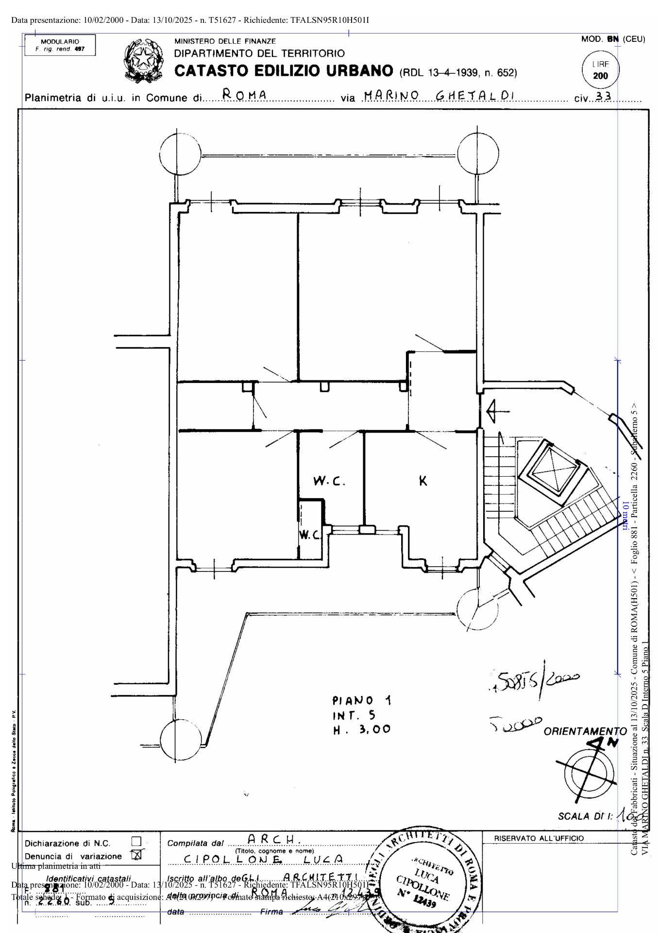 Immagine 61 di Appartamento in vendita  in Via Marino Ghetaldi 33 a Roma