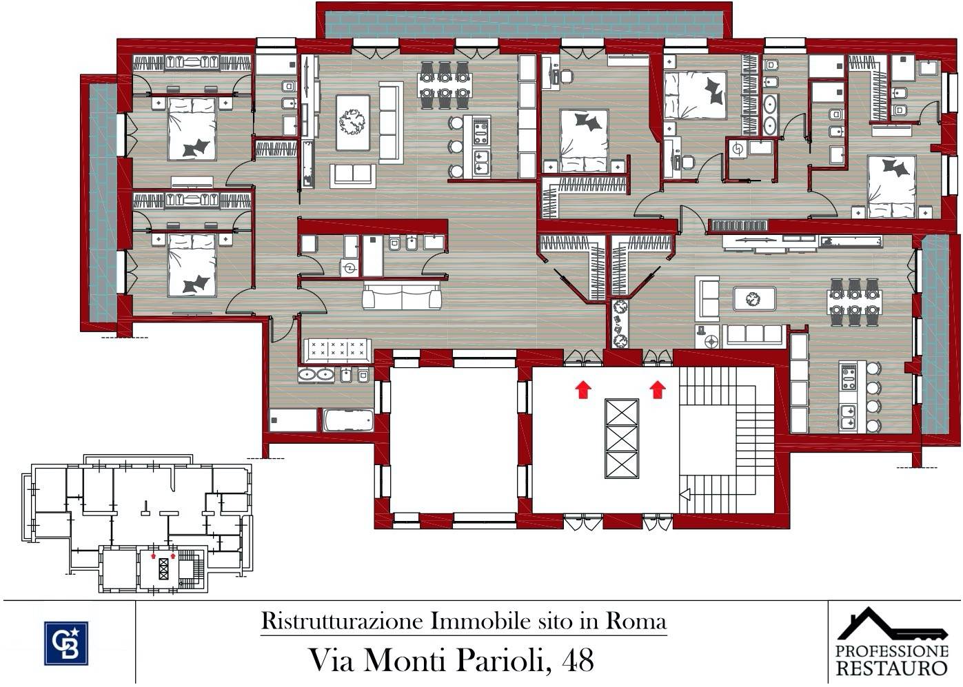 Immagine 61 di Appartamento in vendita  in Via Dei Monti Parioli 48 a Roma