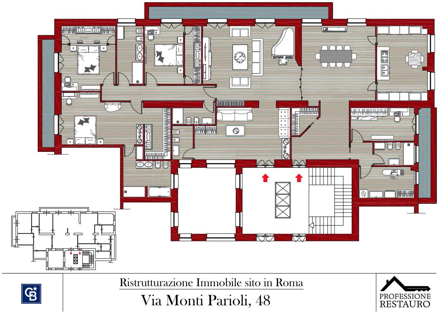 Immagine 62 di Appartamento in vendita  in Via Dei Monti Parioli 48 a Roma