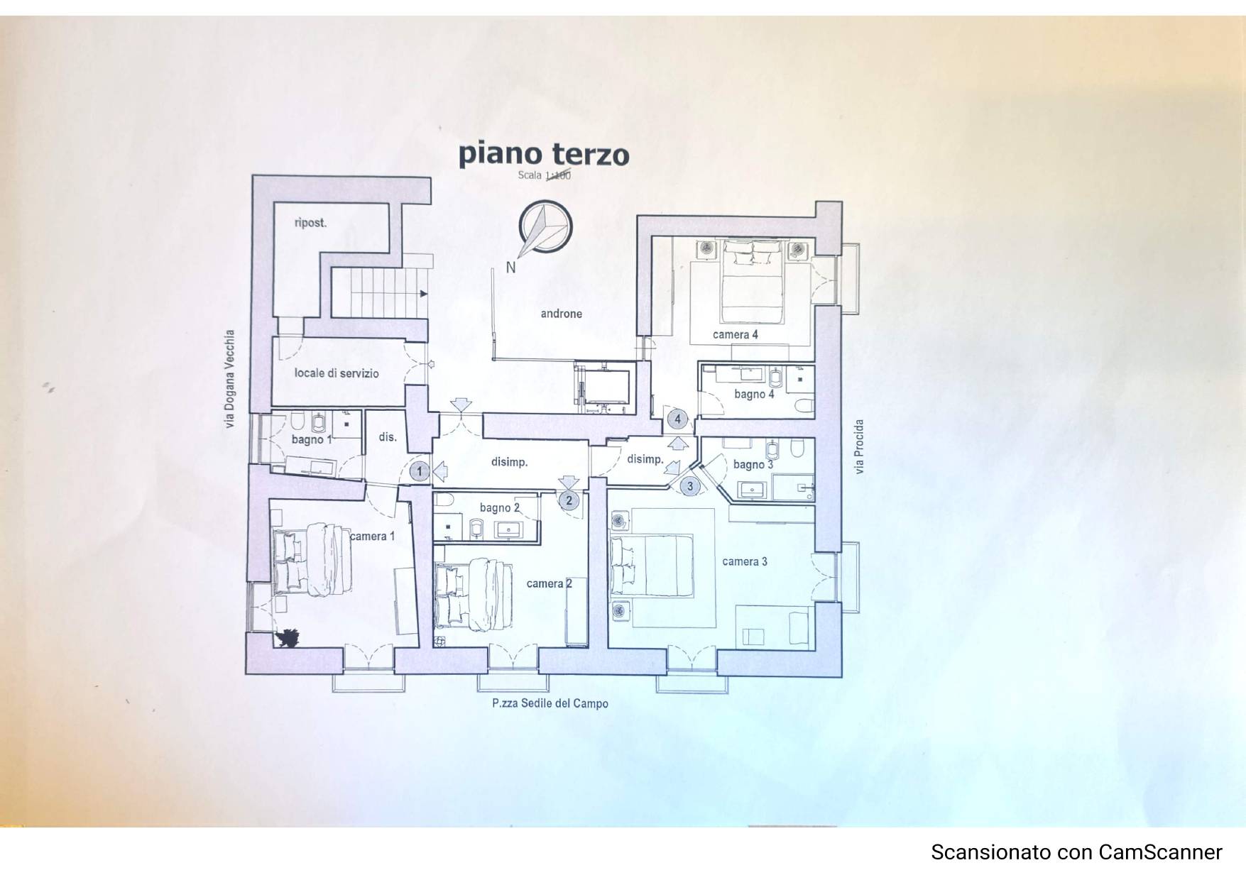 Immagine 22 di Appartamento in vendita  in Piazza Sedile Del Campo 22 a Salerno