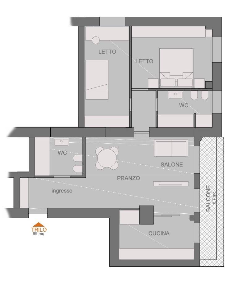 Immagine 22 di Appartamento in vendita  in Via Dei Monti Parioli 48 a Roma