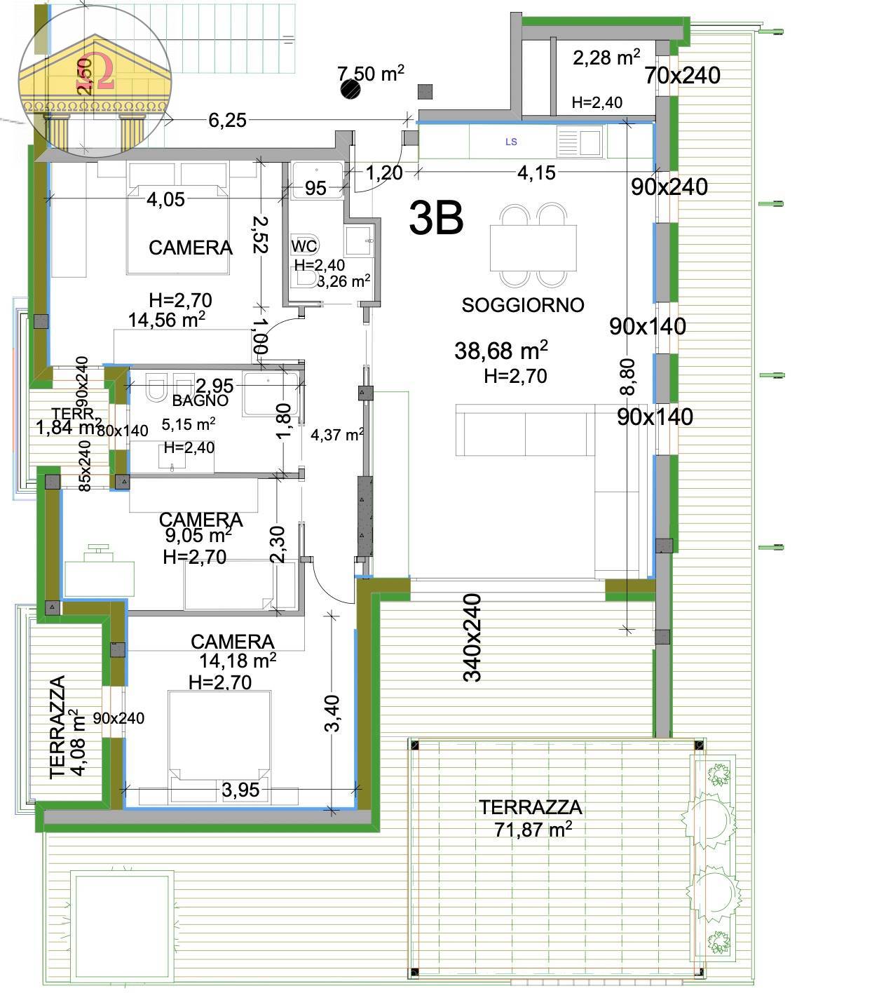 Immagine 4 di Appartamento in vendita  a Treviso