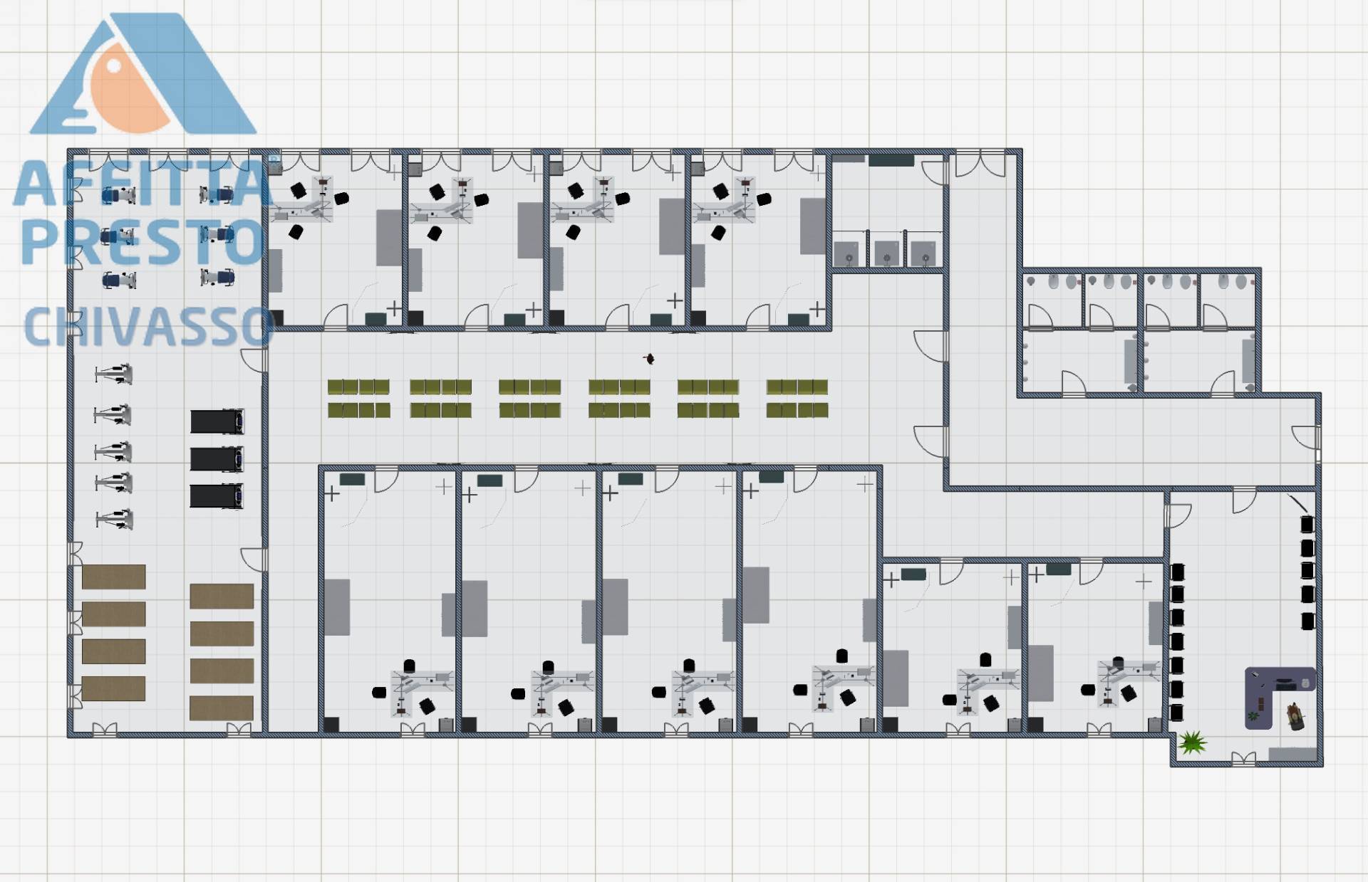 Immagine 27 di Ufficio in affitto  in CORSO TORINO 70 a Caluso