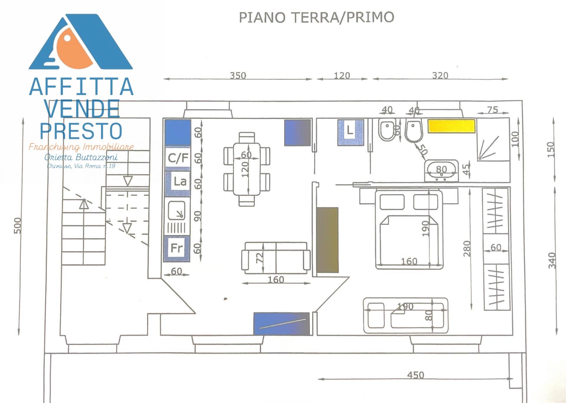 Immagine 2 di Appartamento in affitto  in Via Cappuccini a Chivasso