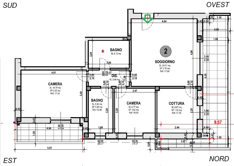 Immagine 2 di Appartamento in vendita  a Parabiago