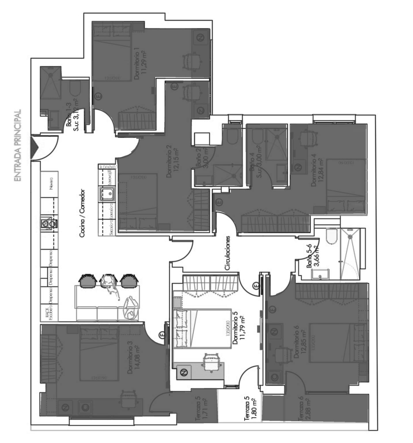 Immagine 10 di Camera in affitto  in Calle Cuatro Amigos a Madrid